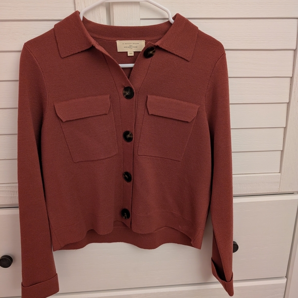 Sezane Sweaters - Sézane Rust Betty Cardigan